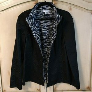 St John Sport Black Reversible Jacket Size L NWOT